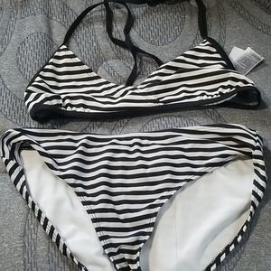 Striped Bikini Set, No Padding